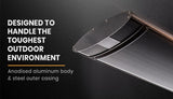 2 x BIO 2400W Outdoor Strip Heater, Electric Radiant Slimline Heat Bar Panel, 15A Plug - Rear View