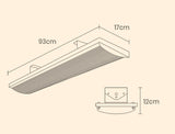 BIO1800W Outdoor Strip Heater Electric Radiant Slimline Panel - Rear View