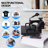 THERMOMATE 38x29cm 5in1 Swing Away Heat Press Machine, Includes T-Shirt, Mug, Cap, Plate Presses - Extra Image