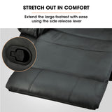 FORTIA Luxury Recliner Lounge Chair, Single Faux Leather Armchair, for Home Theatre Cinema, Elderly, Black - Extra Image