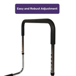 Equipmed Bed Assist Adjustable Hand Rail Support Aid for Seniors, 125kg Capacity, Bedside with Soft Grip Handle