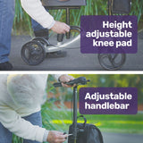 EQUIPMED Knee Scooter Walker, Disc Brake - Suspension Bag - Broken Leg Ankle Foot Mobility - Crutches Alternative - - 45-Degree Angle