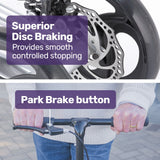 EQUIPMED Knee Scooter Walker, Disc Brake - Suspension Bag - Broken Leg Ankle Foot Mobility - Crutches Alternative - - Rear View