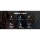 EQUIPMED Knee Scooter Walker, Disc Brake - Suspension Bag - Broken Leg Ankle Foot Mobility - Crutches Alternative - - Front View