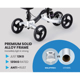 EQUIPMED Knee Scooter Walker, Disc Brake - Suspension Bag - Broken Leg Ankle Foot Mobility - Crutches Alternative - - 45-Degree Angle
