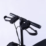 EQUIPMED Knee Scooter Walker, 10 inch Tyres Dual Brakes Bag - Broken Leg Ankle Foot Mobility - Crutches Alternative - Blue - Side View