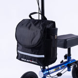 EQUIPMED Knee Scooter Walker, 10 inch Tyres Dual Brakes Bag - Broken Leg Ankle Foot Mobility - Crutches Alternative - Blue - Top-Down View