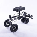 EQUIPMED Knee Scooter Walker, 10 inch Tyres Dual Brakes Bag - Broken Leg Ankle Foot Mobility - Crutches Alternative - Titanium colour - Extra Image