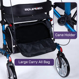 EQUIPMED Upright Rollator Walker with Forearm Support Rests, Mobilty Aid with Seat, Blue - Extra Image