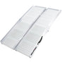 EQUIPMED 123cm Portable Folding Aluminium Access Ramp 272kg Rated, Silver, for Wheelchair, Mobility Scooter