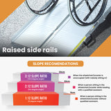EQUIPMED 152cm Portable Folding Aluminium Access Ramp, 272kg Rated, for Wheelchair, Mobility Scooter, Rollator - Top-Down View