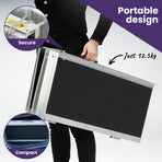EQUIPMED 152cm Portable Folding Aluminium Access Ramp, 272kg Rated, for Wheelchair, Mobility Scooter, Rollator