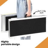EQUIPMED 182cm Portable Folding Aluminium Access Ramp, 272kg Rated, Black Ultra-Grip, for Wheelchair, Mobility Scooter - Top-Down View