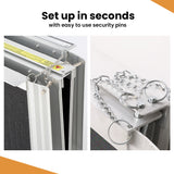 EQUIPMED 182cm Portable Folding Aluminium Access Ramp, 272kg Rated, Black Ultra-Grip, for Wheelchair, Mobility Scooter - Close-Up Angle