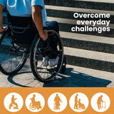 EQUIPMED 182cm Portable Folding Aluminium Access Ramp, 272kg Rated, for Wheelchair, Mobility Scooter, Rollator - Low Angle