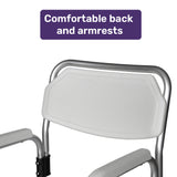 Equipmed Over Toilet Support Frame Safety Grab Rail Aid, 136kg Capacity, Adjustable Height, Non-Slip Feet and Clamps - Top-Down View