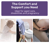 EQUIPMED Raised Over Toilet Seat, 10cm Riser, 125kg Capacity, Raiser with Lid, White - Extra Image