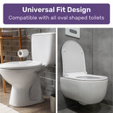 EQUIPMED Raised Over Toilet Seat, 10cm Riser, 125kg Capacity, Raiser with Lid, White - Extra Image