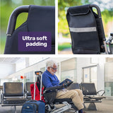 EQUIPMED Power Electric Wheelchair, Airline Approved Wheel Chair, Lightweight, Folding, Long Range, Lithium Batteries, Black & Silver - Extra Image