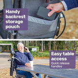 EQUIPMED Power Electric Wheelchair, Long Range, Airline Approved, Alloy, Remote Control, Lithium Battery, Black/Silver - Extra Image