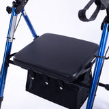 EQUIPMED 4 Wheel Lightweight Rollator Walker, Aluminium Frame, Seat, Carry Bag, for Seniors, Blue - Extra Image