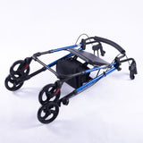 EQUIPMED 4 Wheel Lightweight Rollator Walker, Aluminium Frame, Seat, Carry Bag, for Seniors, Blue - Extra Image