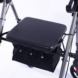 EQUIPMED 4 Wheel Lightweight Rollator Walker, Aluminium Frame, Seat, Carry Bag, for Seniors, Titanium Style - Extra Image