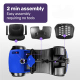 EQUIPMED FreeRoam+ Mid-Sized Lithium Fast Easy Charge Mobility Scooter, Blue - Rear View