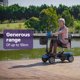 EQUIPMED FreeRoam+ Mid-Sized Lithium Fast Easy Charge Mobility Scooter, Blue - Extra Image