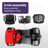EQUIPMED FreeRoam+ Mid-Sized Lithium Fast Easy Charge Mobility Scooter, Red - Rear View