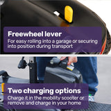 EQUIPMED FreeLite+ Mid-Sized Foldable Electric Mobility Scooter, Lithium Battery, Long Range and Easy Charging, Grey - Extra Image