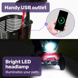 EQUIPMED FreeLite+ Mid-Sized Foldable Electric Mobility Scooter, Lithium Battery, Long Range and Easy Charging, Red - Extra Image