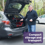 EQUIPMED FreeLite+ Mid-Sized Foldable Electric Mobility Scooter, Lithium Battery, Long Range and Easy Charging, Red - Extra Image