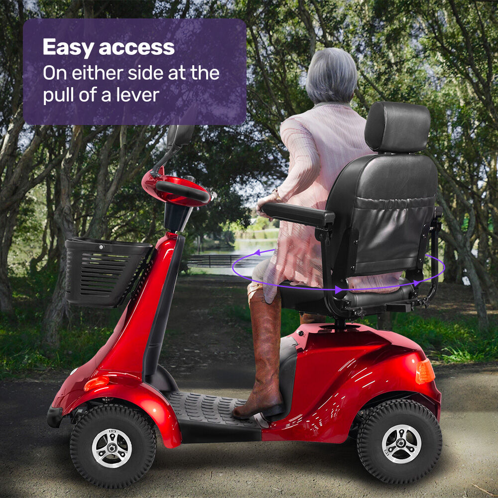 EQUIPMED LeisureCruise Extra Large-Sized, High Power, 182kg Capacity Mobility Scooter  - Red