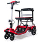 EQUIPMED Ultra-Lightweight Folding Electric Mobility Scooter, 19kg with Battery Removed, Airline Approved, Long Range, Brushless Motor, Portable, Red