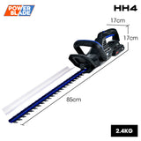 POWERBLADE HH4 20V Cordless Electric Hedge Trimmer Kit, with Lithium Battery and Fast Charger - Front View