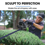 POWERBLADE HH4 20V Cordless Electric Hedge Trimmer Kit, with Lithium Battery and Fast Charger - Rear View