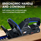 POWERBLADE HH4 20V Cordless Electric Hedge Trimmer Kit, with Lithium Battery and Fast Charger - Low Angle