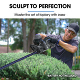 POWERBLADE HH4 20V Cordless Electric Hedge Trimmer, Skin Only - Rear View