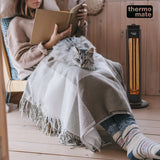 THERMOMATE Electric Heater Indoor or Outdoor, 1200W, 2 Radiant Heat Settings, Oscillating, Safety Tipping Shut Off - Extra Image