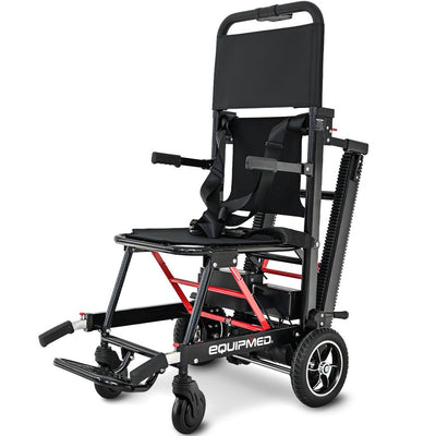 EQUIPMED Electric Stair Climbing Wheelchair, 169kg Load Capacity, 46 Steps/min, Aluminium Alloy, Foldable