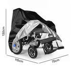 EQUIPMED Large Waterproof Electric Wheelchair Cover, Black