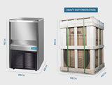 POLYCOOL Commercial Ice Maker Machine, up to 45kg/24hr, Donper Compressor, Undercounter, Freestanding - Rear View