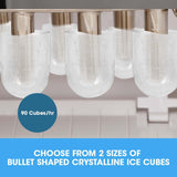 POLYCOOL 2L Portable Ice Cube Maker Machine Automatic with Control Panel, Red - Side View