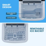 POLYCOOL 2L Portable Ice Cube Maker Machine Automatic with Control Panel, Red - Rear View