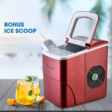 POLYCOOL 2L Portable Ice Cube Maker Machine Automatic with Control Panel, Red - Extra Image