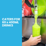POLYCOOL 24L Double Tank Commercial Slush Machine, Quality Donper Compressor, Frozen Slushy Maker - Front View