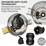 EUROCHEF Cold Press Slow Juicer Machine, Large Chute, 200W, Charcoal Grey - Extra Image
