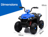 ROVO KIDS Electric Ride-On ATV Quad Bike Boys Toy Toddler Motorised Car Battery - Rear View
