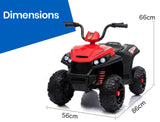 ROVO KIDS Electric Ride-On ATV Quad Bike Toy Boys Toddler Battery Motorised Car - Rear View